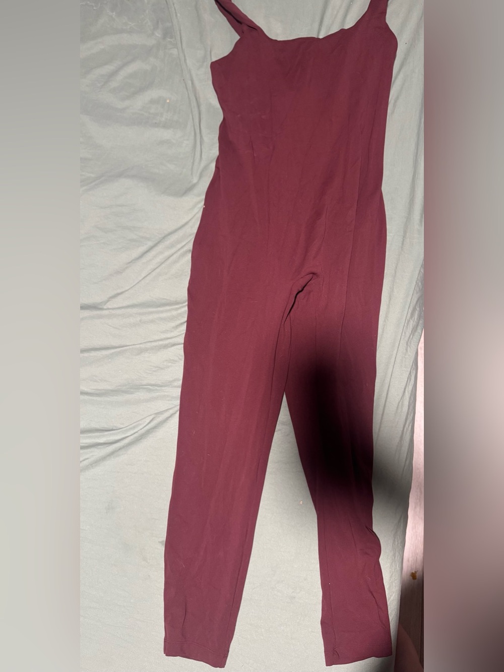 Burgundy Maternity Jumpsuit